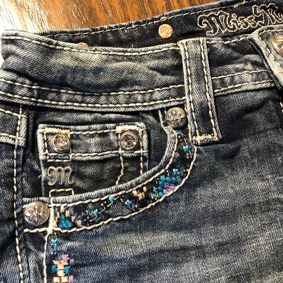 MISS ME Girls Jean Short Size 10 - Picture 6 of 15